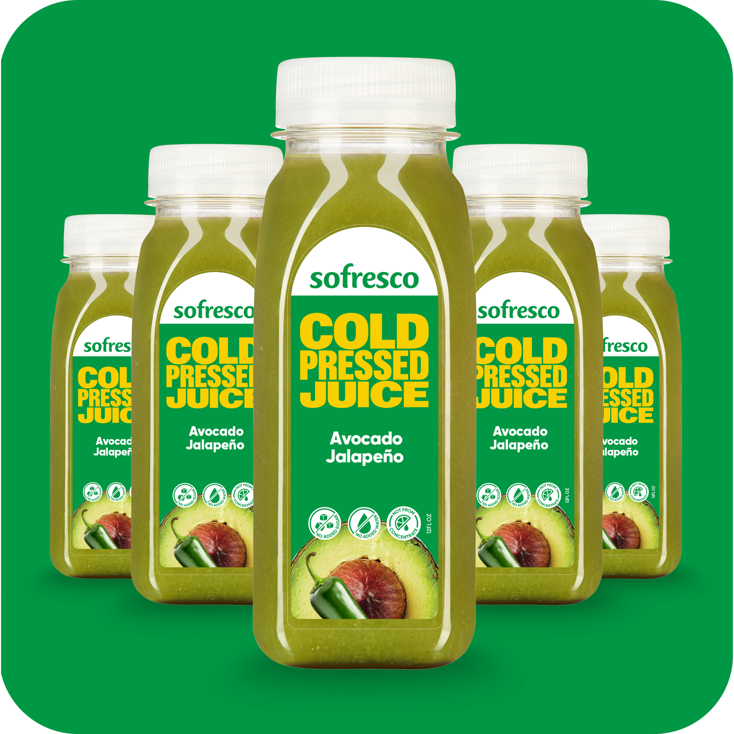 Avocado Jalapeño 12oz  | Cold-Pressed Juice