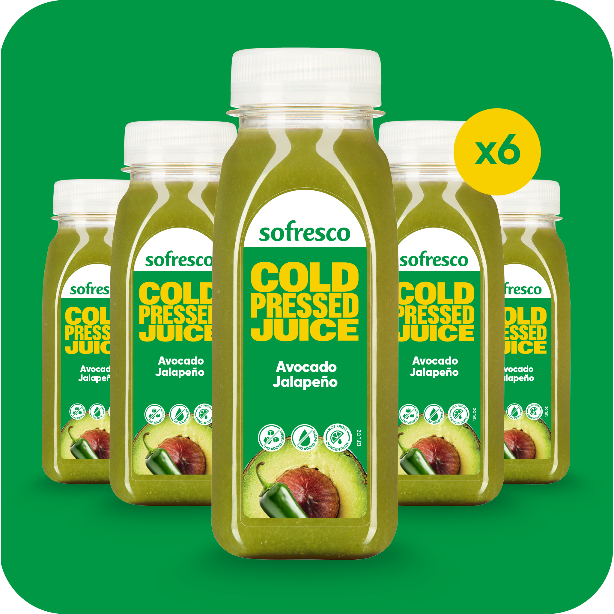 Avocado Jalapeño 12oz | Cold-Pressed Juice