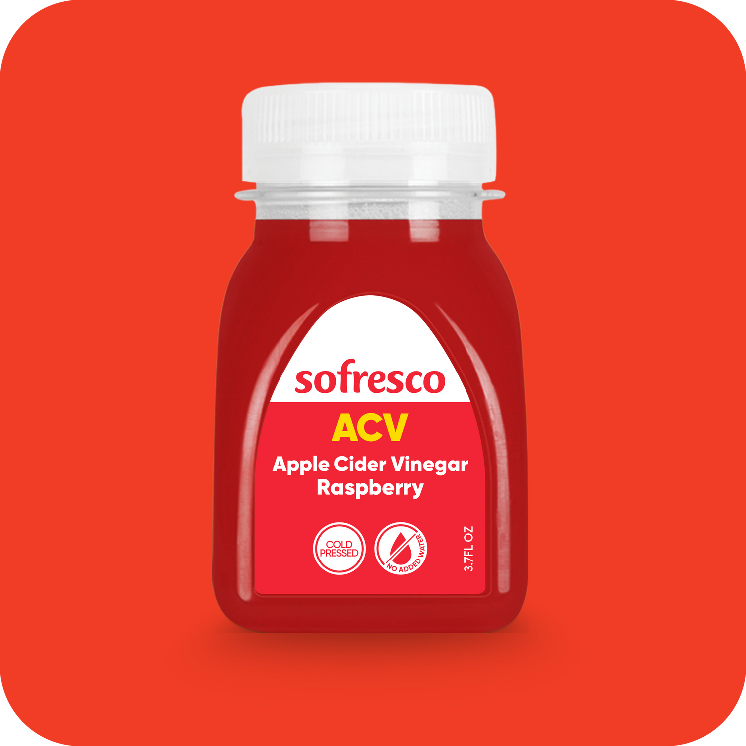 Apple Cider Vinegar Raspberry Shot 3.7oz | Cold-Pressed Juice