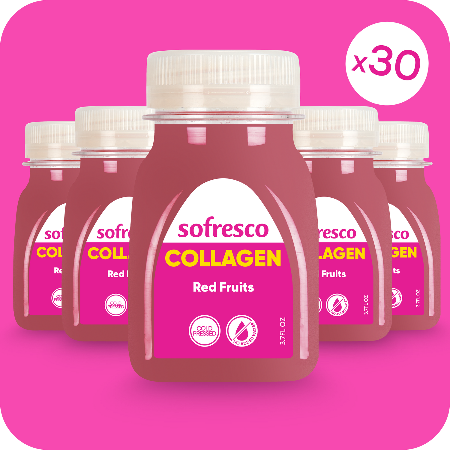 Collagen Shot Red Fruits 3.7oz | Cold-Pressed Juice