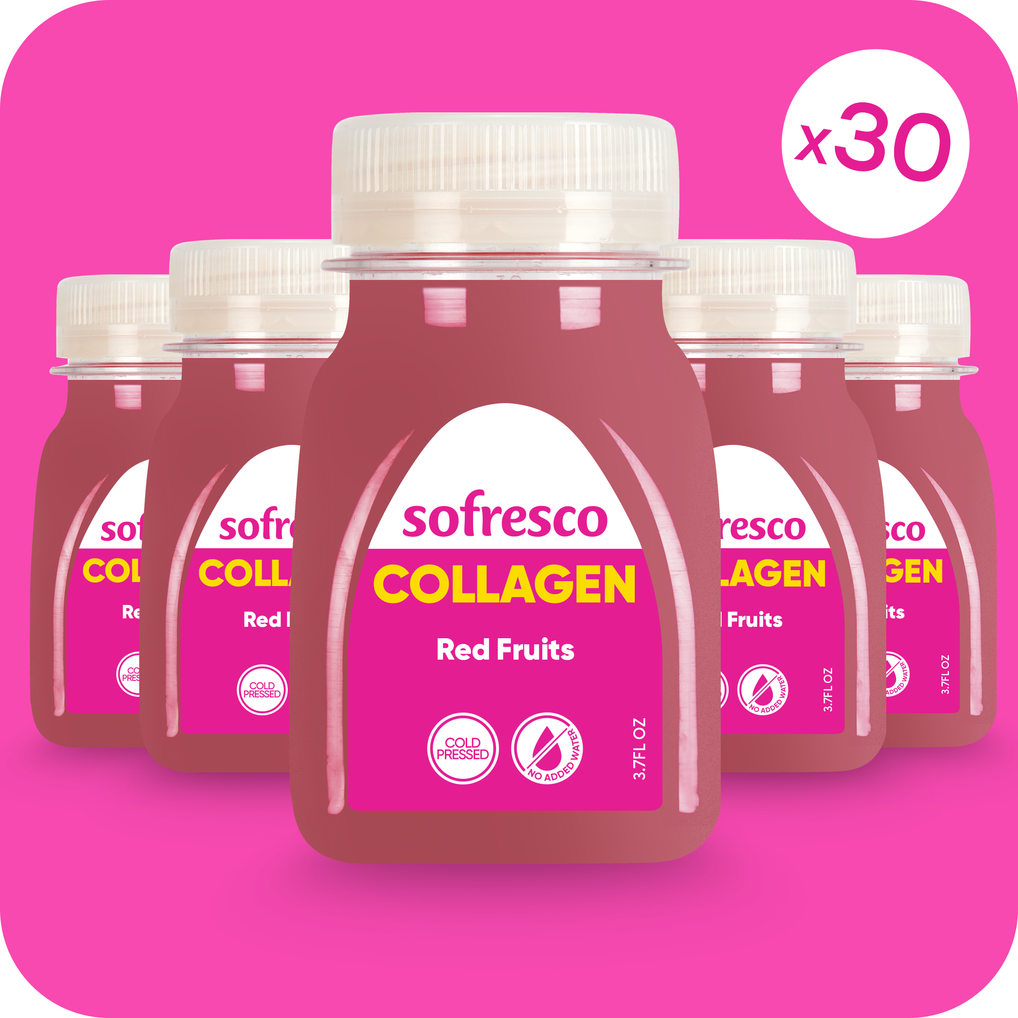 Collagen Shot Red Fruits 3.7oz | Cold-Pressed Juice