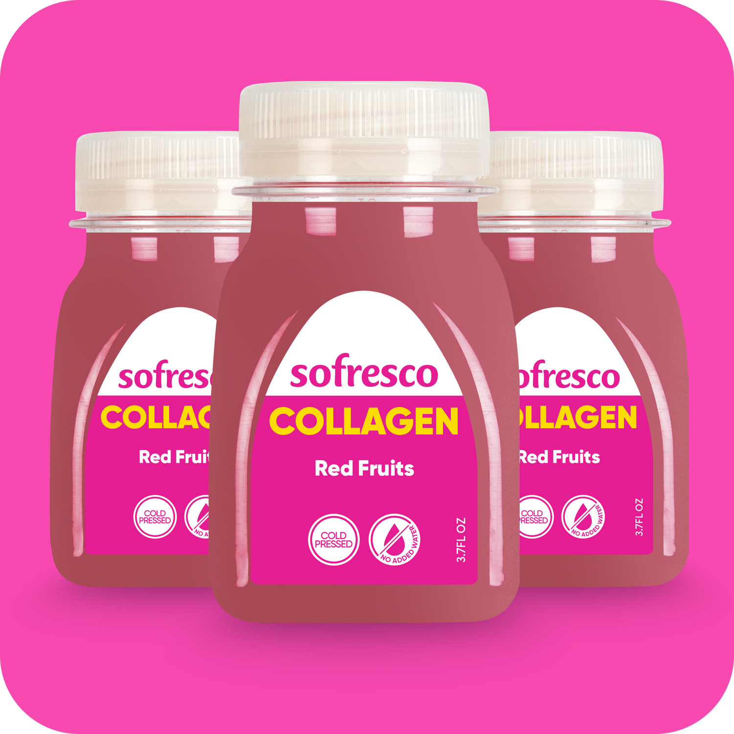 Collagen Shot Red Fruits 3.7oz | Cold-Pressed Juice