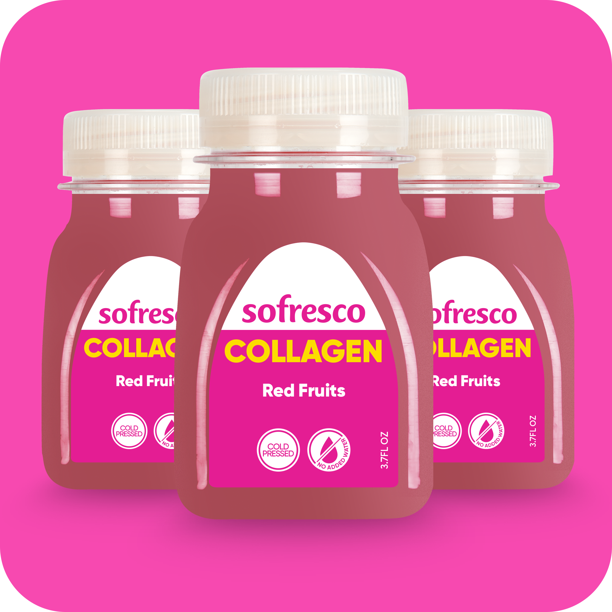 Collagen Shot Red Fruits 3.7oz | Cold-Pressed Juice