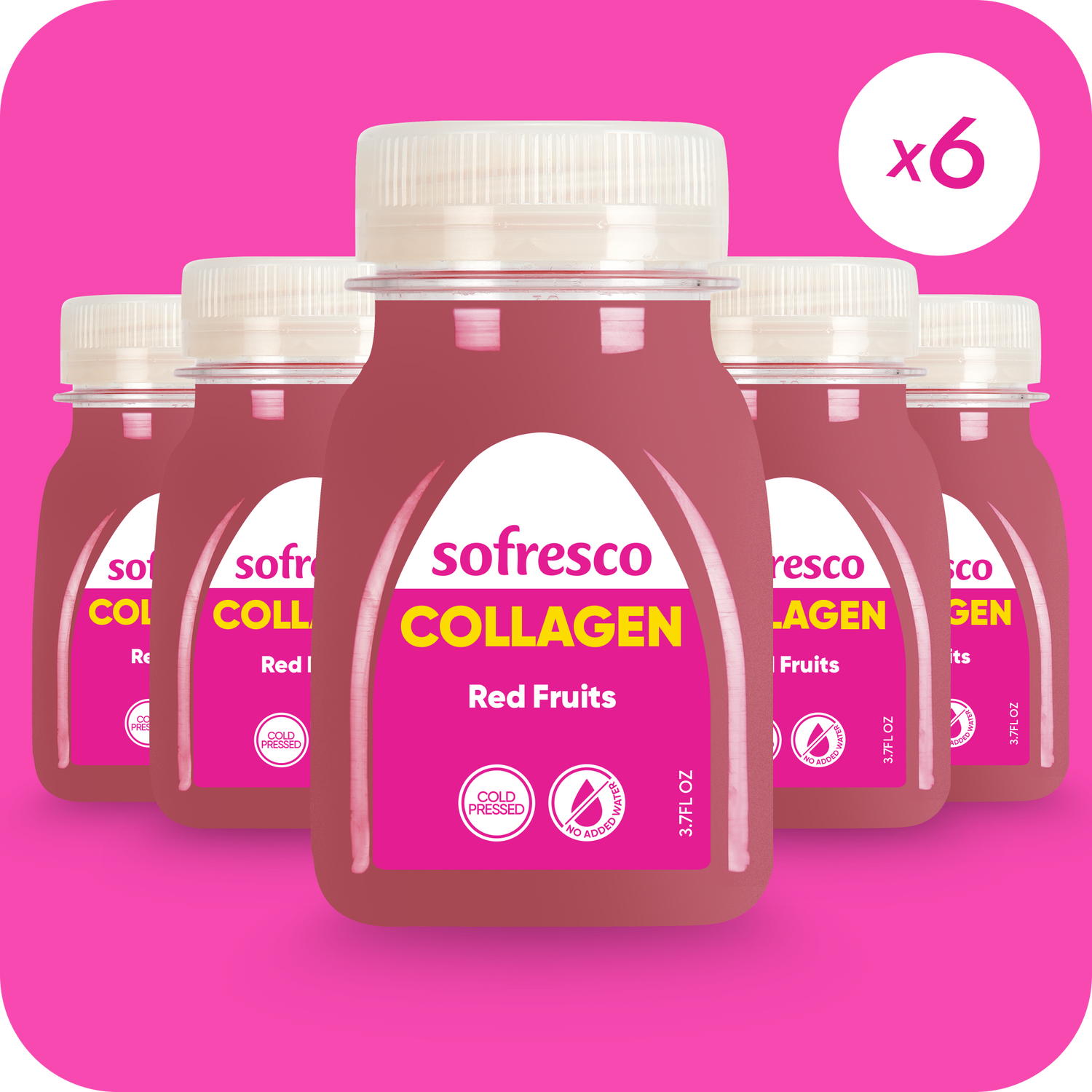 Collagen Shot Red Fruits 3.7oz | Cold-Pressed Juice