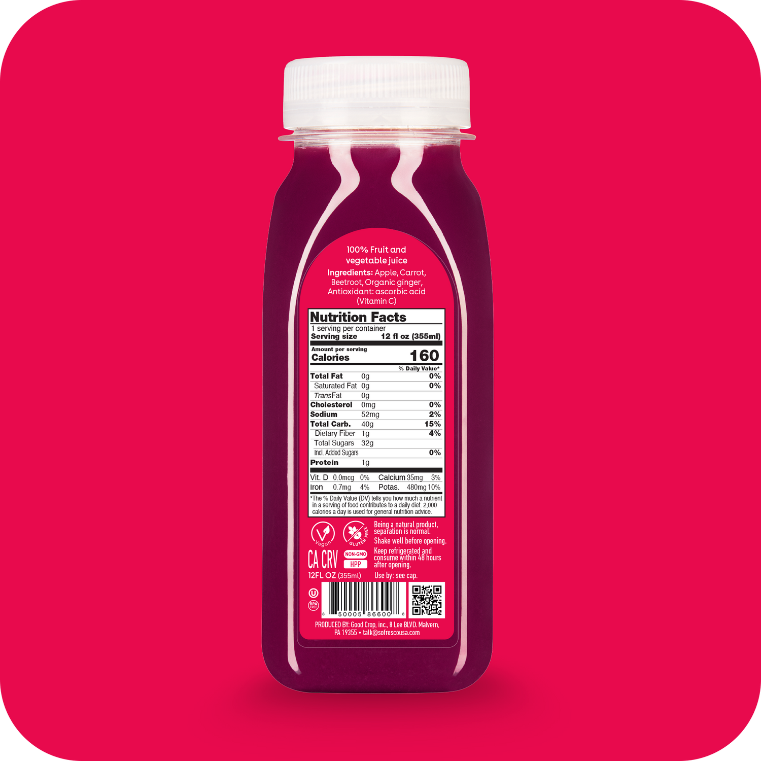 Beetroot 12oz  | Cold-Pressed Juice