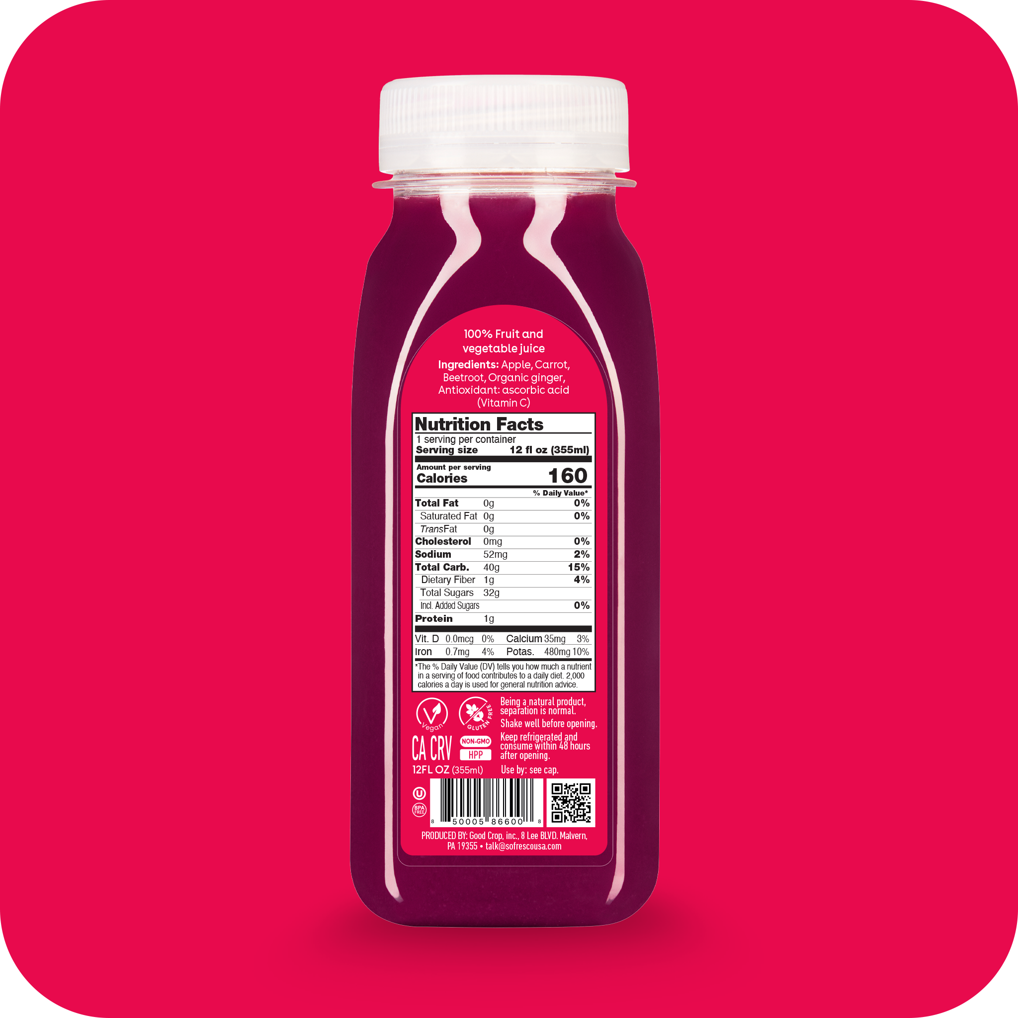 Beetroot 12oz | Cold-Pressed Juice