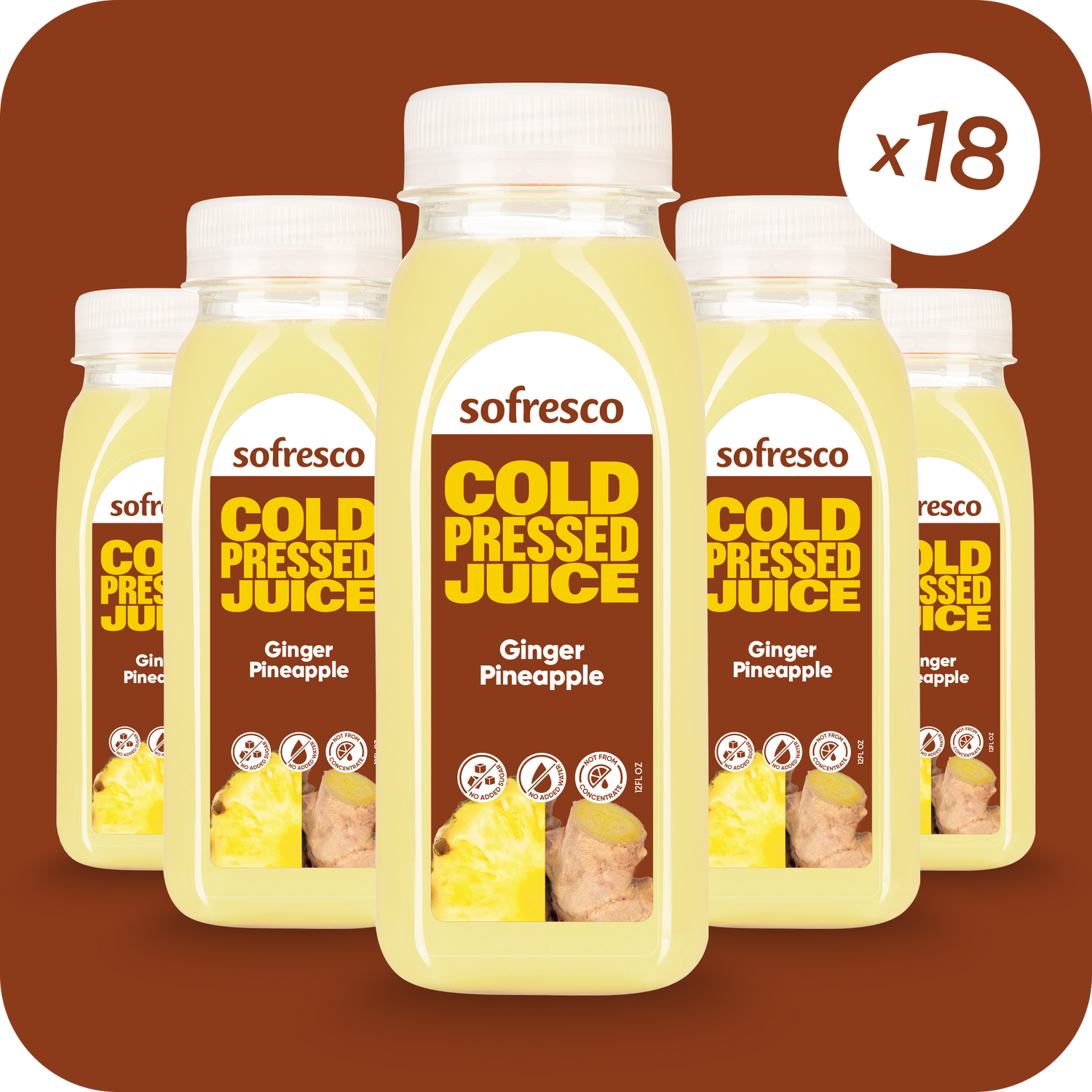 Ginger Pineapple 12oz | Cold-Pressed Juice