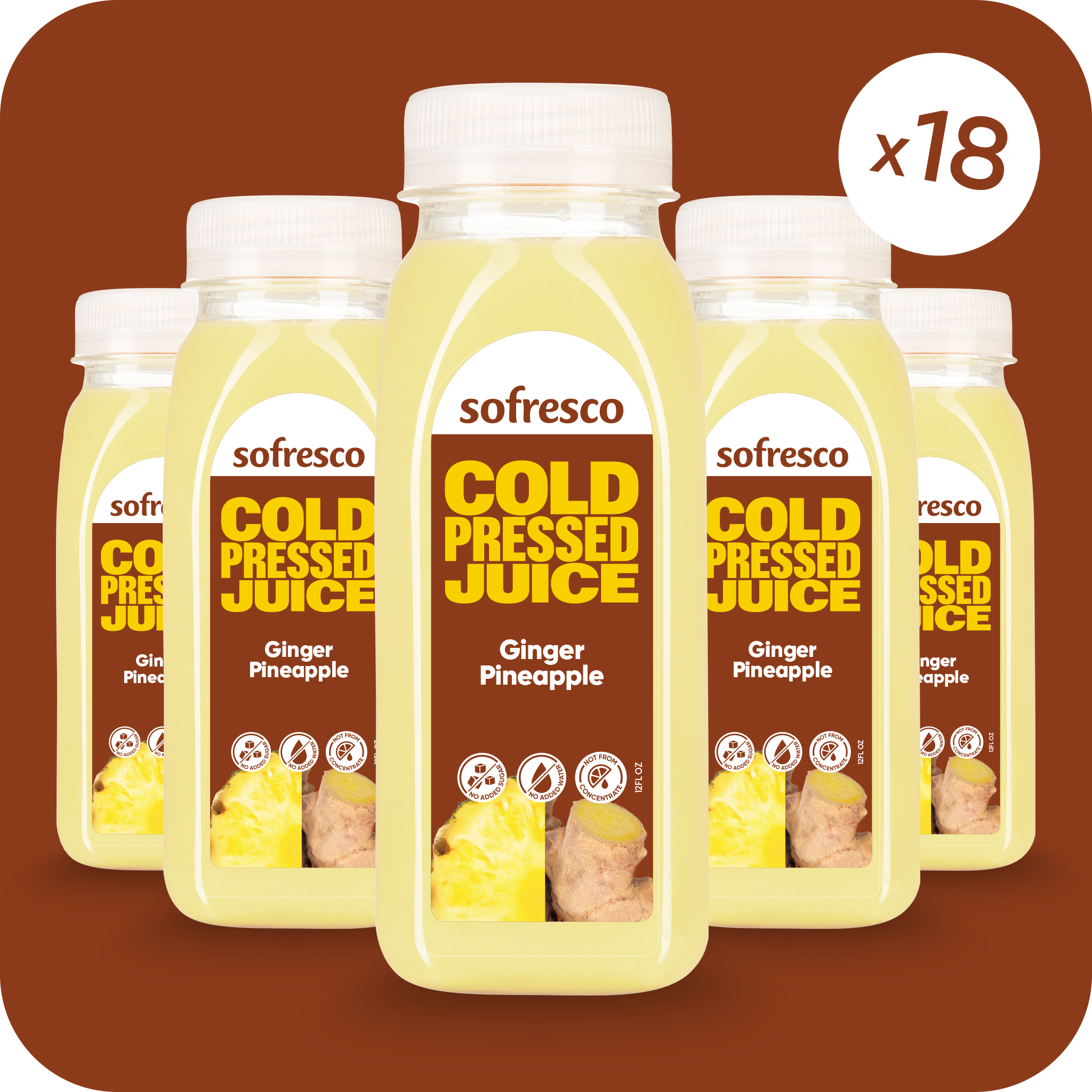 Ginger Pineapple 12oz | Cold-Pressed Juice