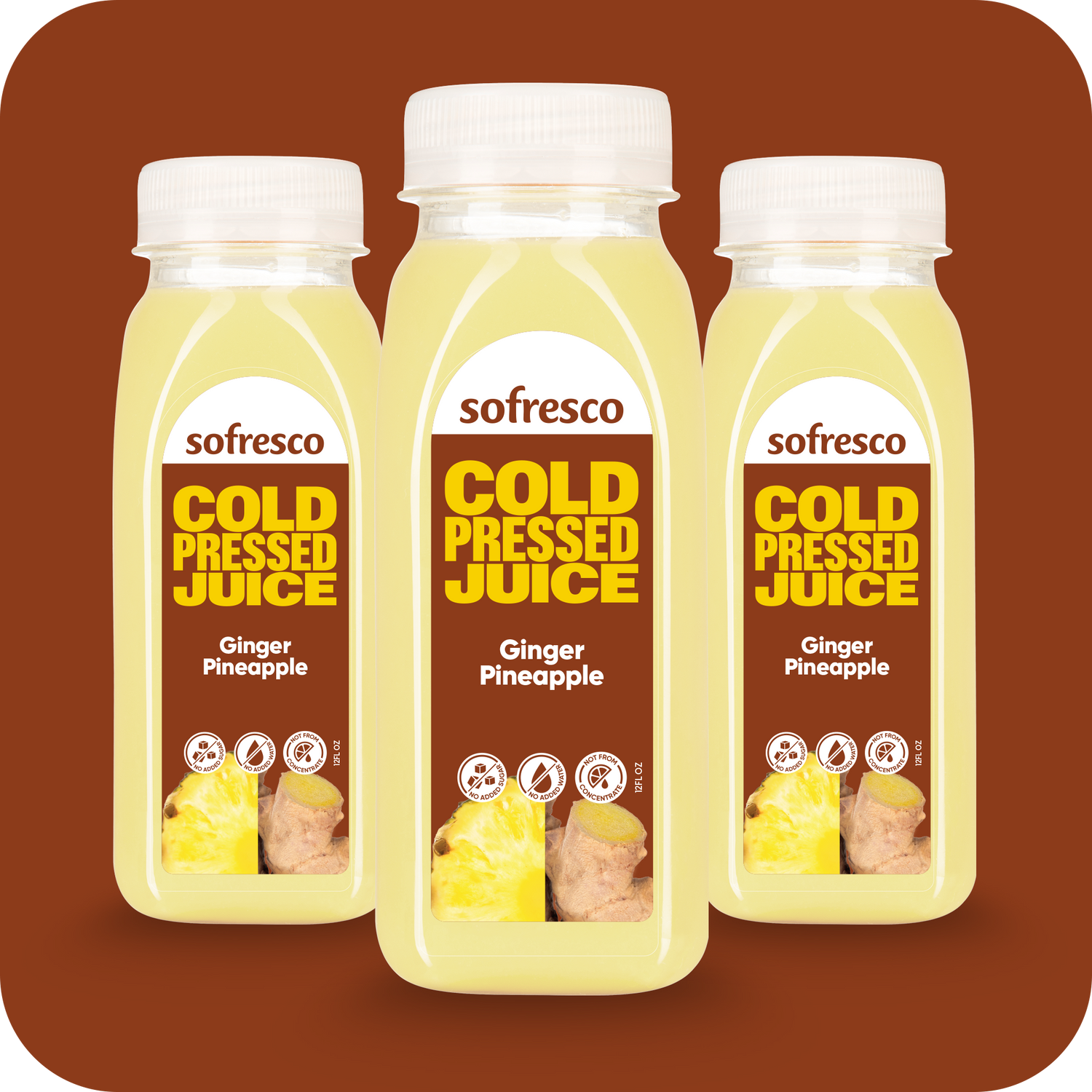 Ginger Pineapple 12oz | Cold-Pressed Juice