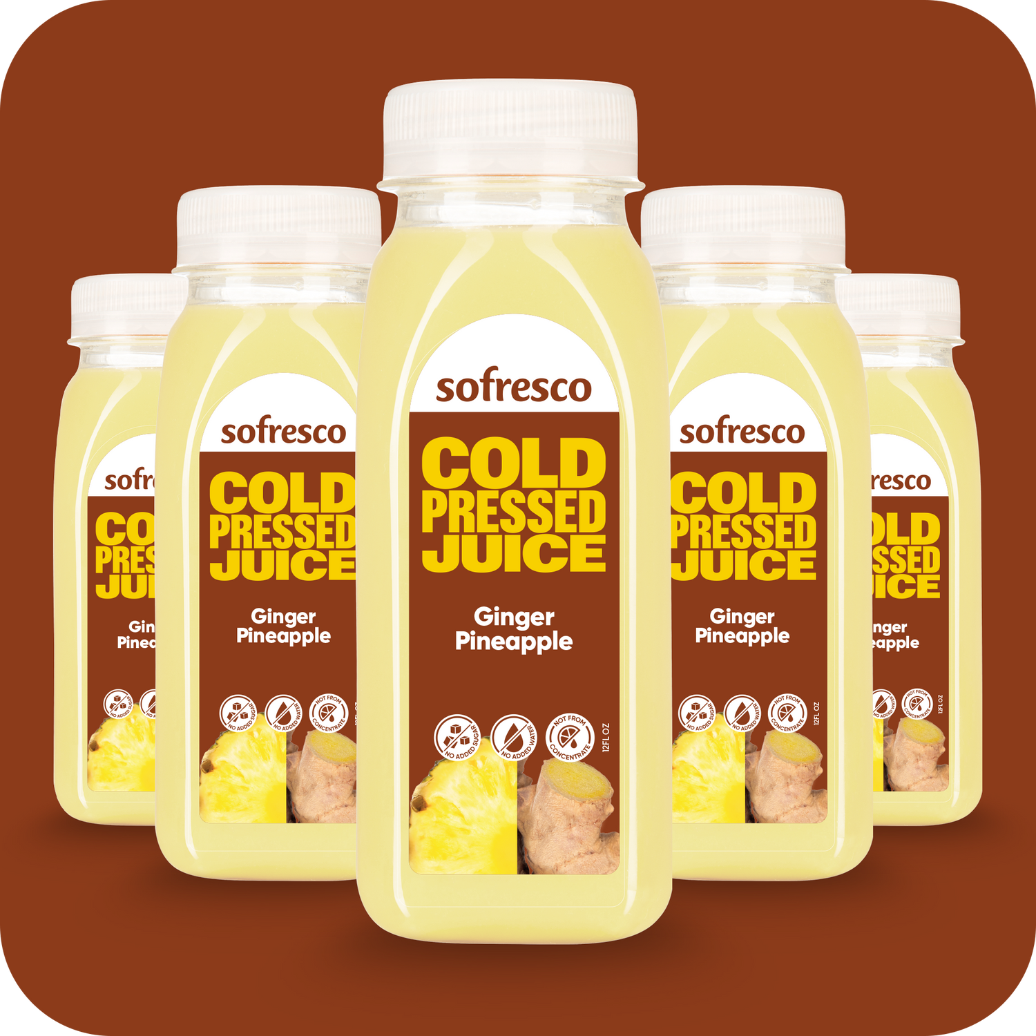 Ginger Pineapple 12oz | Cold-Pressed Juice