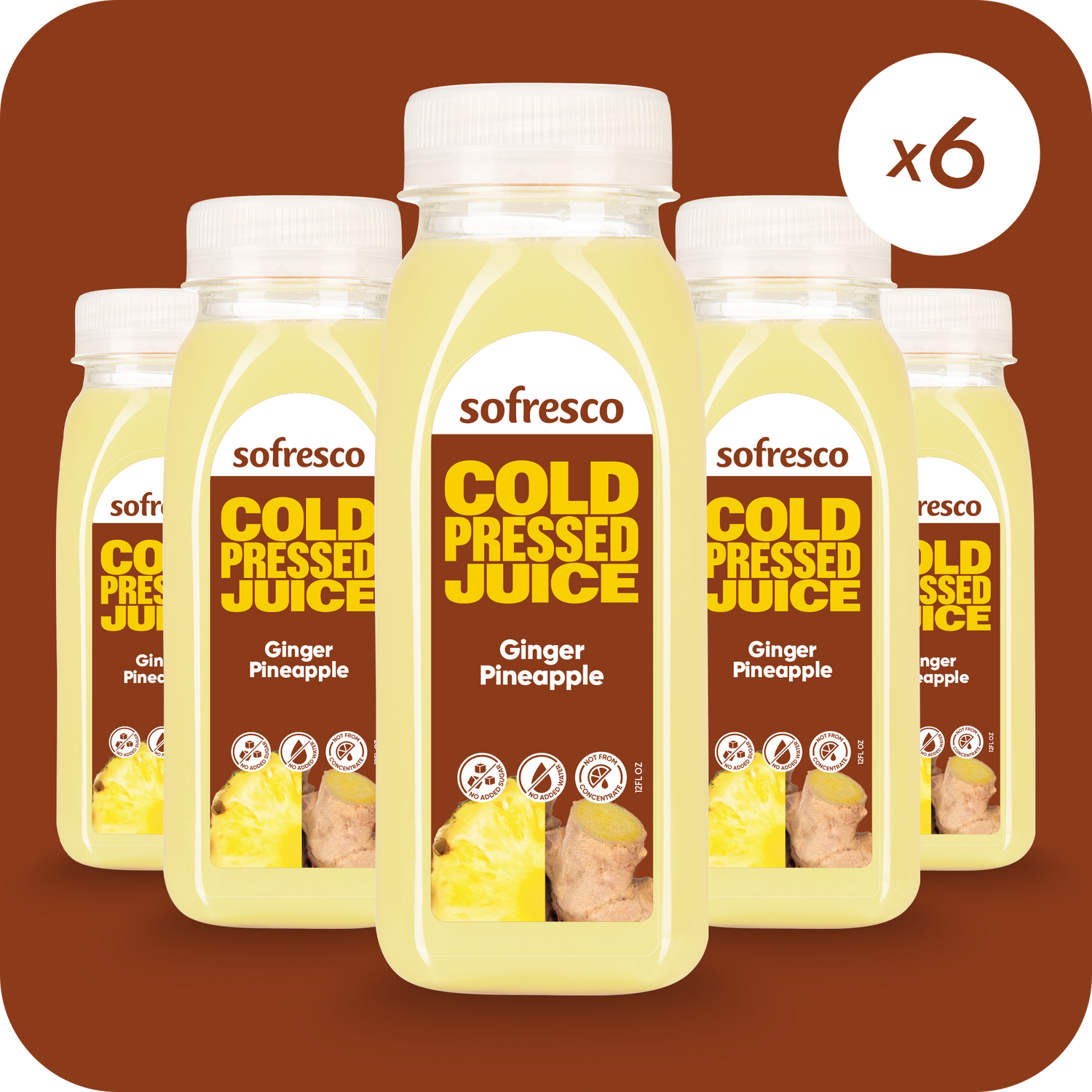 Ginger Pineapple 12oz | Cold-Pressed Juice