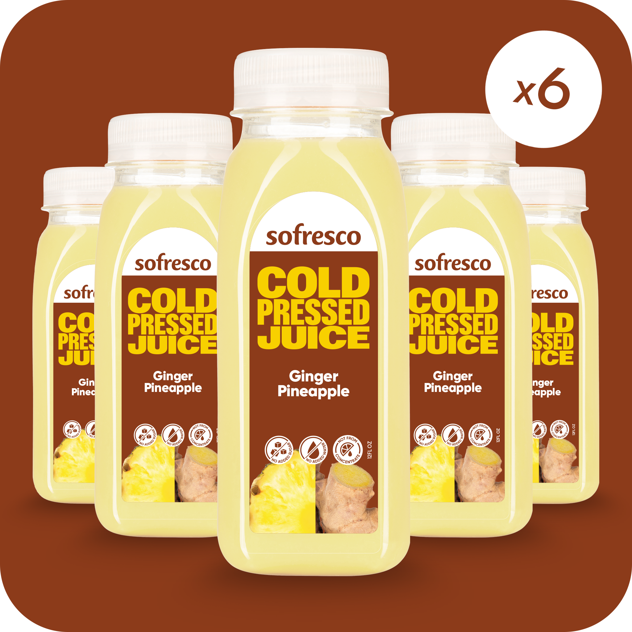 Ginger Pineapple 12oz | Cold-Pressed Juice