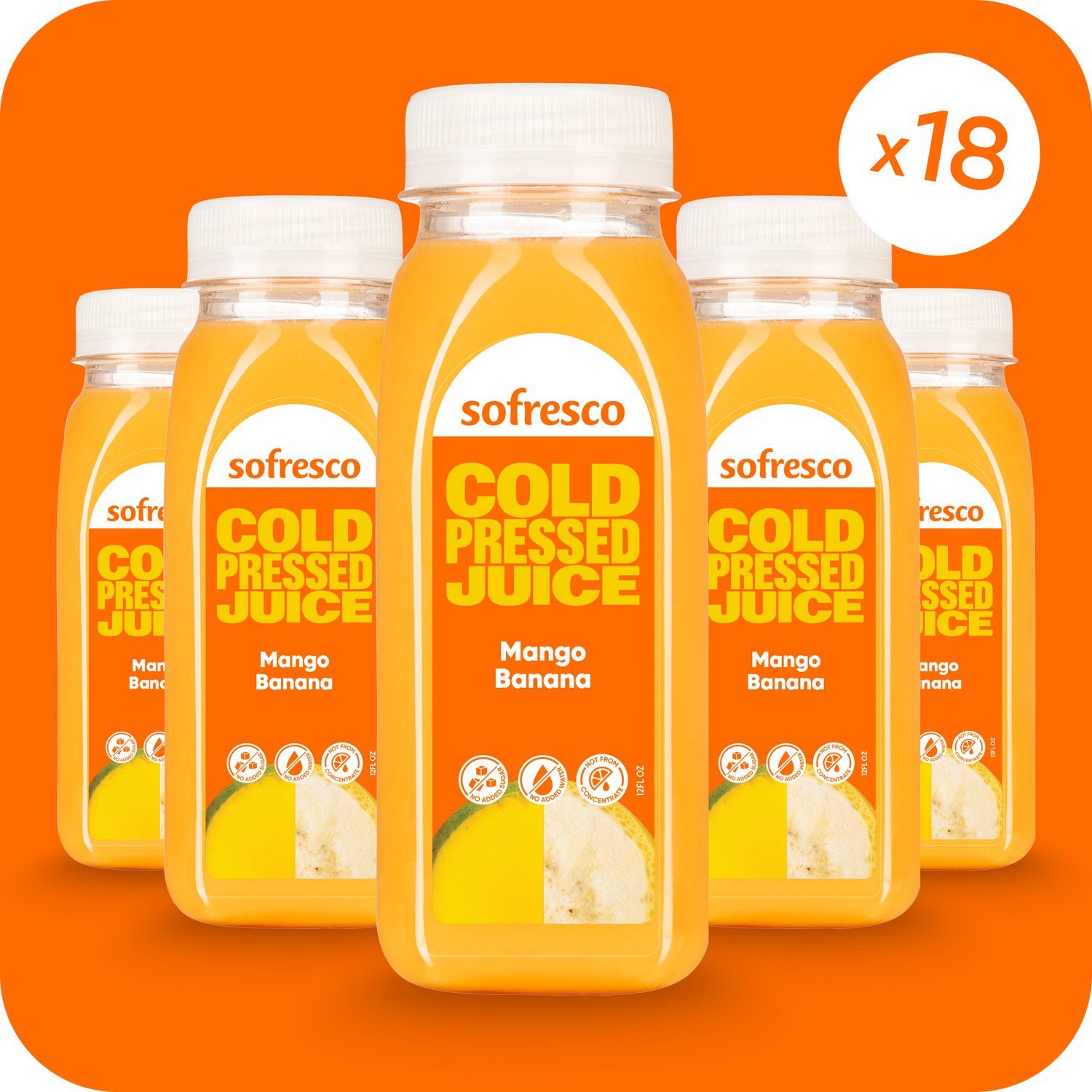 Mango Banana 12oz  | Cold-Pressed Juice