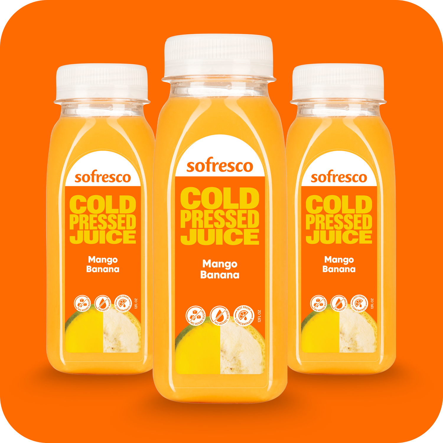Mango Banana 12oz  | Cold-Pressed Juice