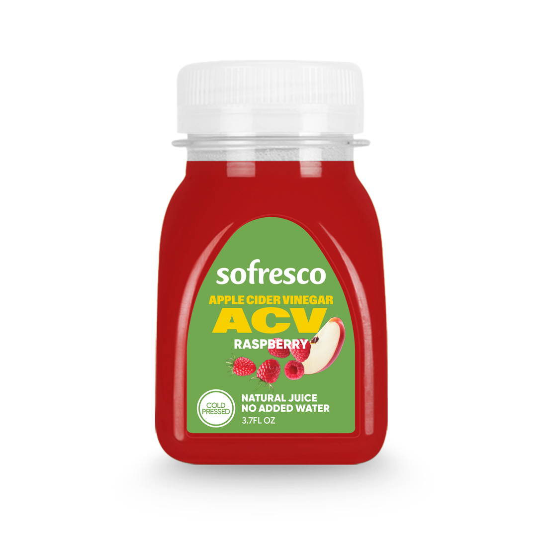 Apple Cider Vinegar Raspberry Shot 3.7oz | Cold-Pressed Juice