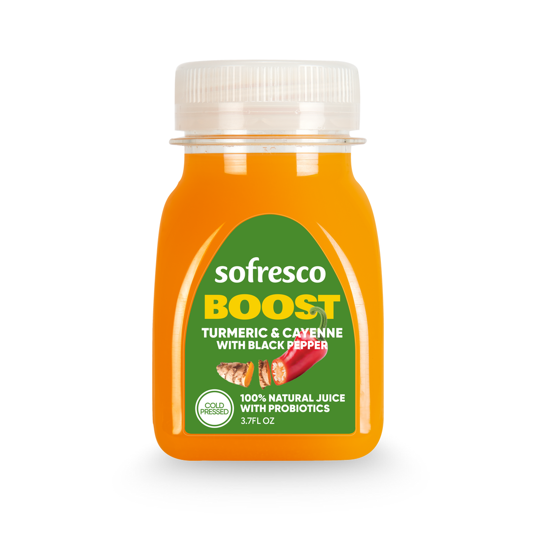 Boost Shot Turmeric Cayenne 3.7oz | Cold-Pressed Juice