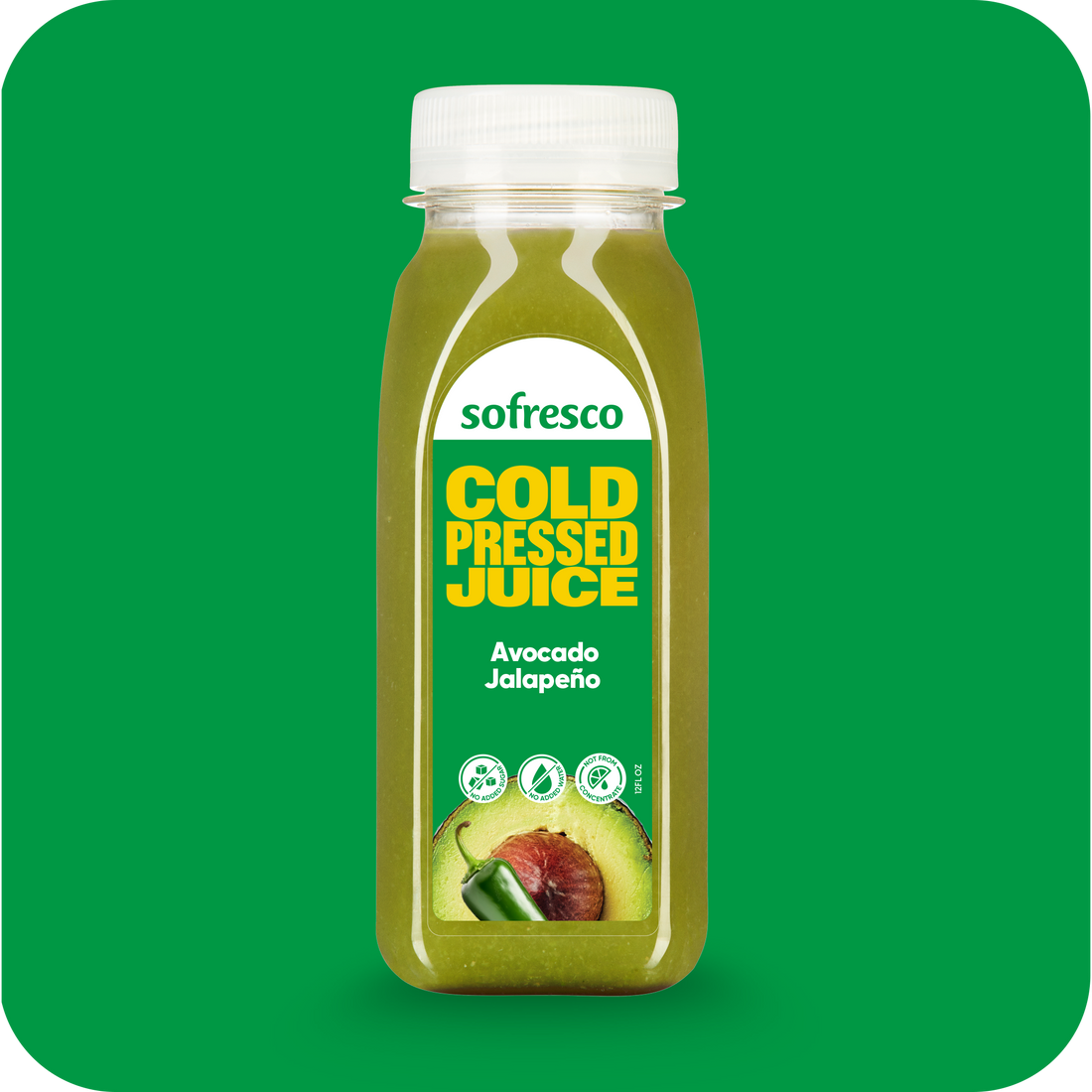 Avocado Jalapeño 12oz  | Cold-Pressed Juice