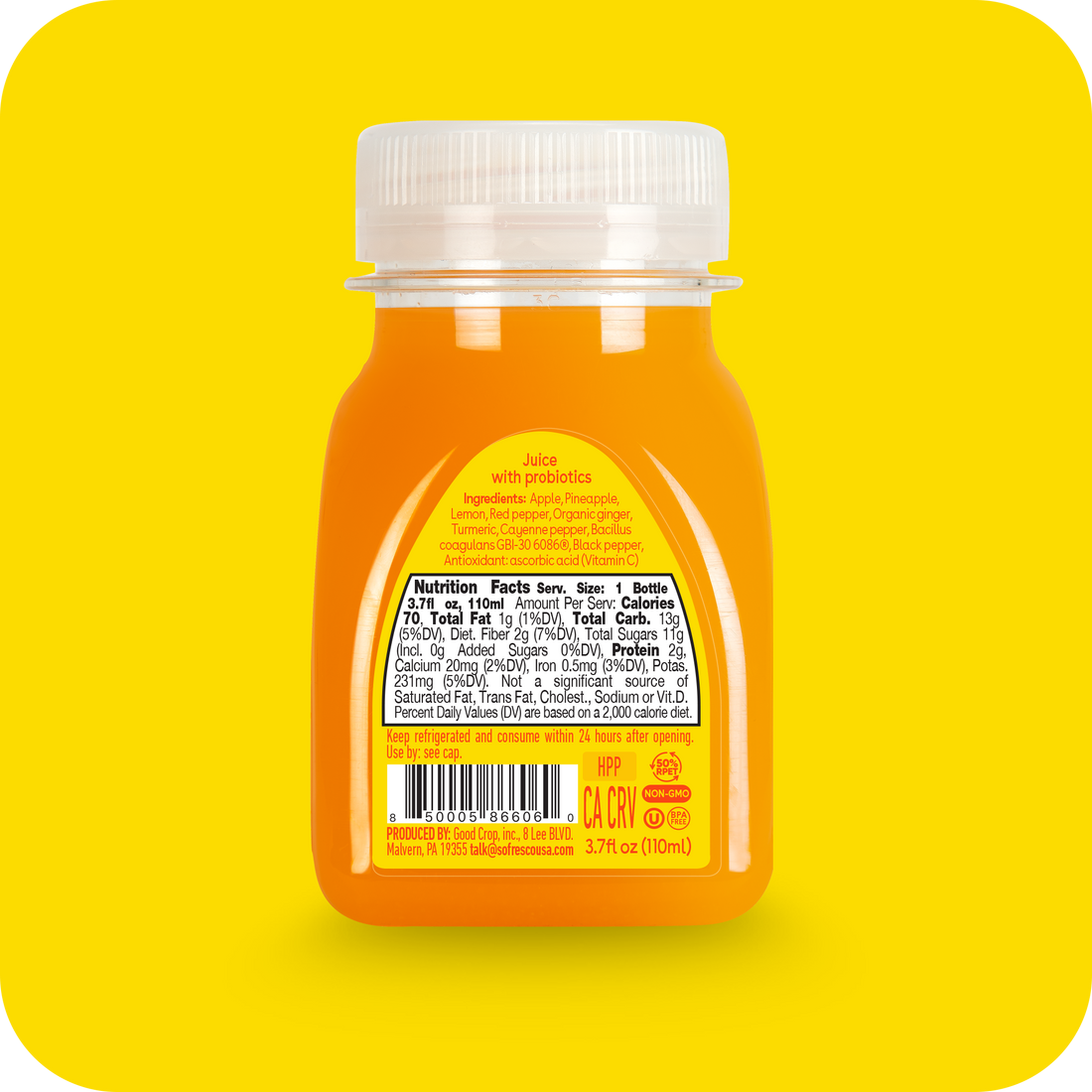 Boost Shot Turmeric Cayenne 3.7oz  | Cold-Pressed Juice