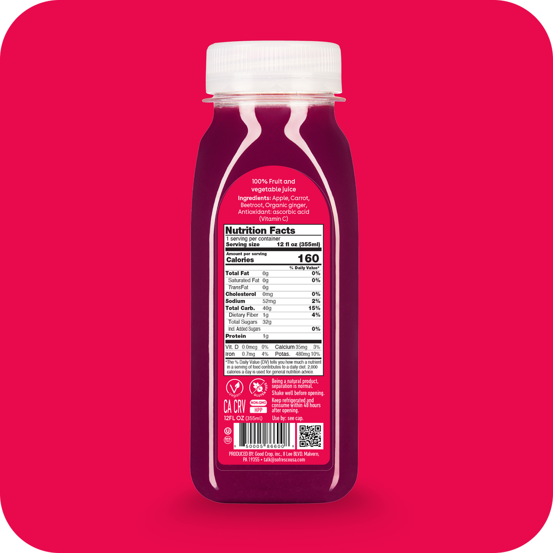 Beetroot 12oz  | Cold-Pressed Juice