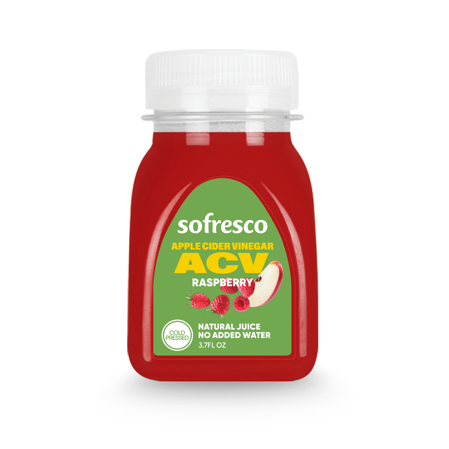 Apple Cider Vinegar Raspberry Shot 3.7oz | Cold-Pressed Juice