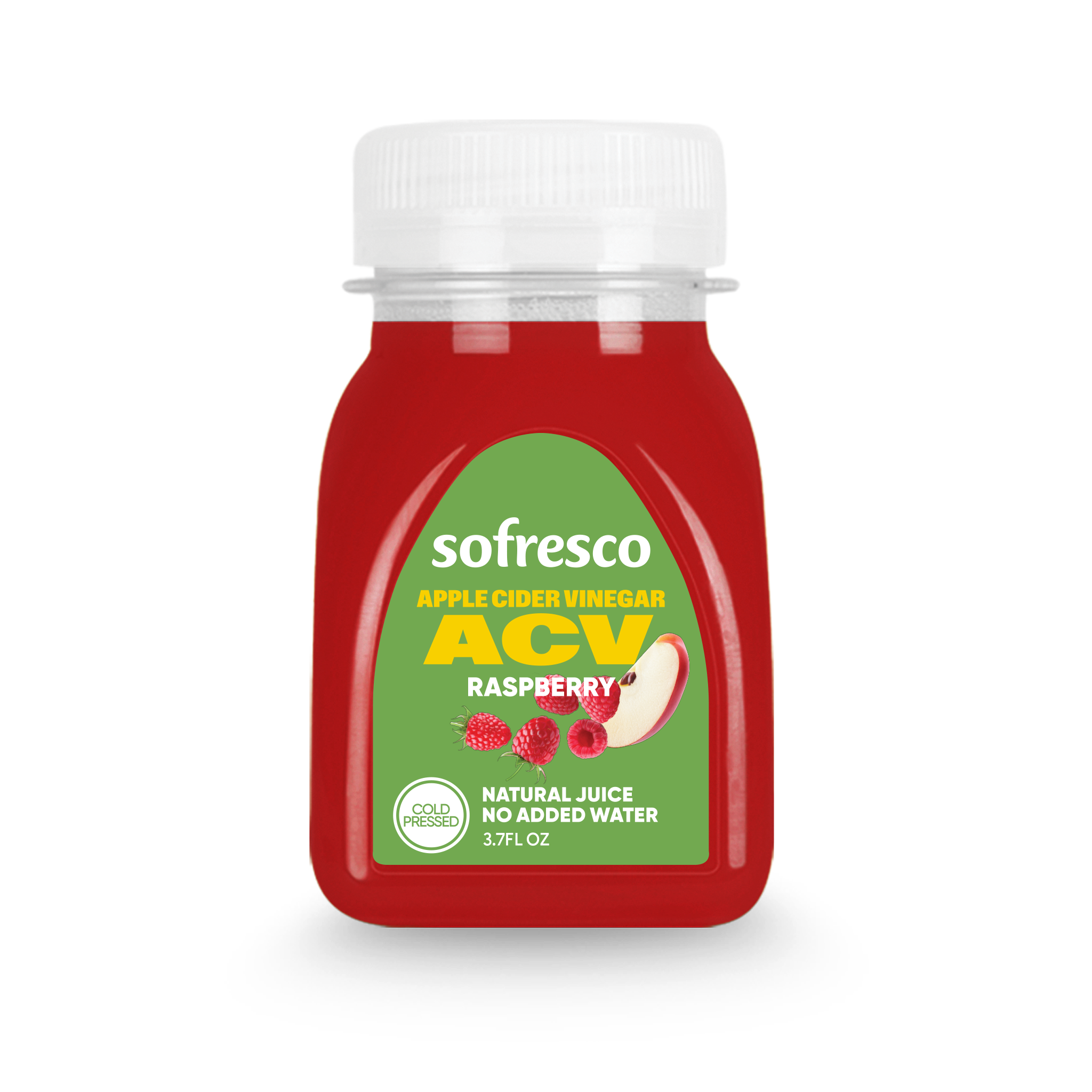 Apple Cider Vinegar Raspberry Shot 3.7oz | Cold-Pressed Juice