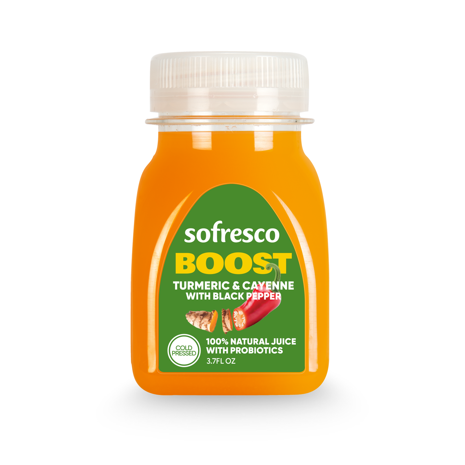 Boost Shot Turmeric Cayenne 3.7oz  | Cold-Pressed Juice
