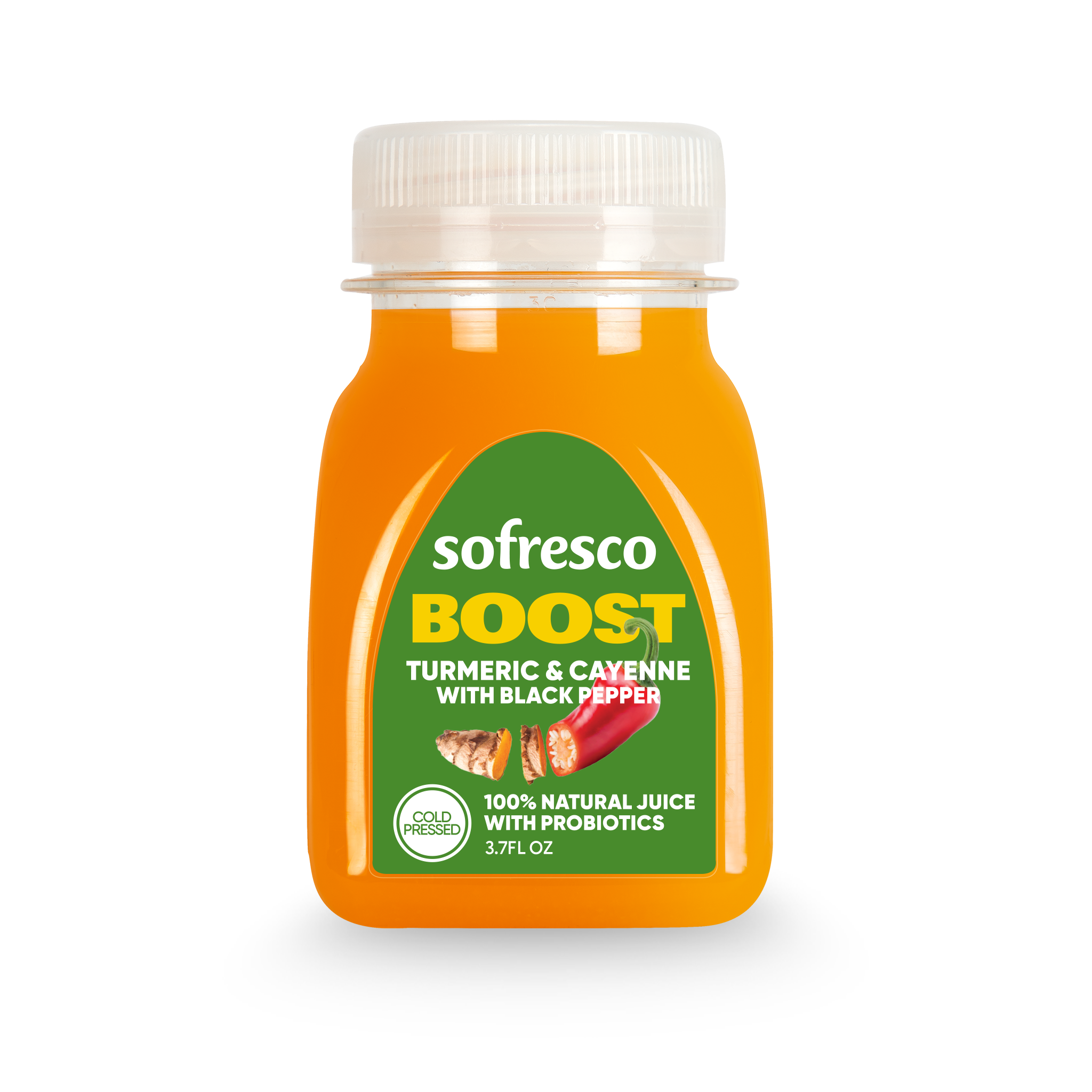Boost Shot Turmeric Cayenne 3.7oz  | Cold-Pressed Juice