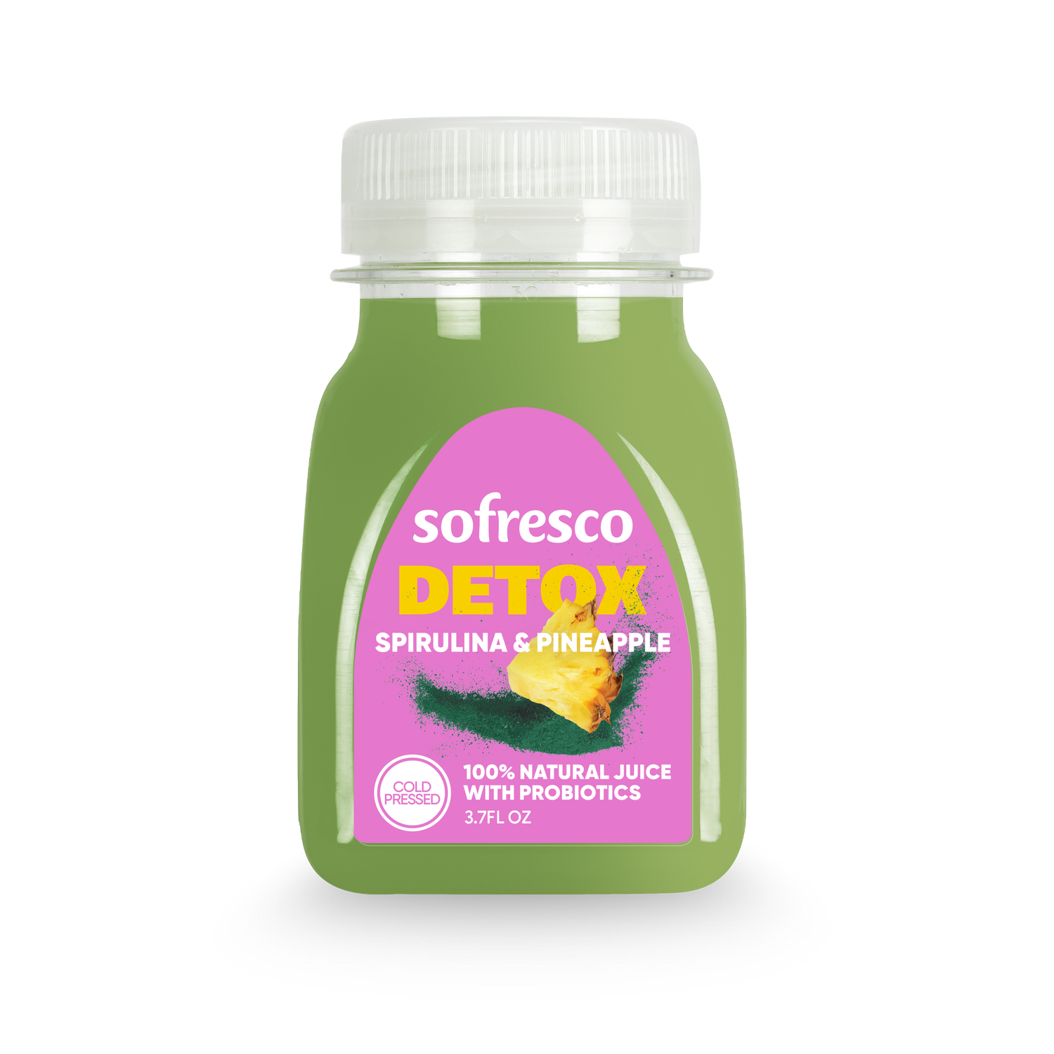 Detox Shot Pineapple Spirulina 3.7 oz  | Cold-Pressed Juice