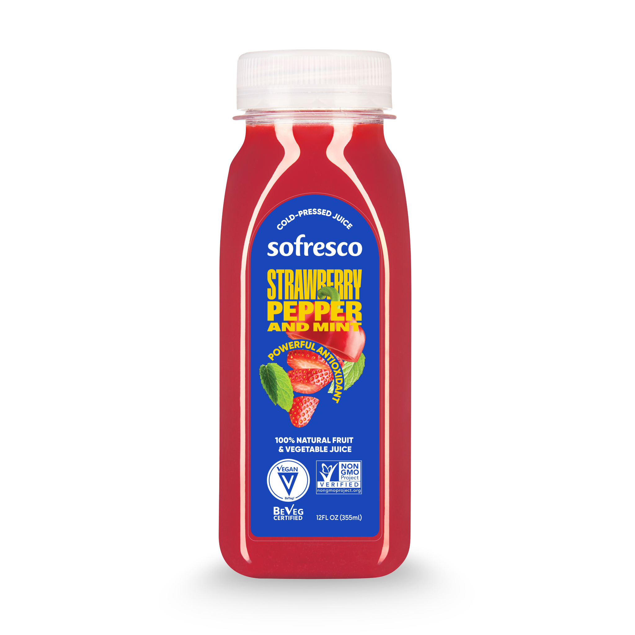 Strawberry Pepper &amp; Mint 12oz  | Cold-Pressed Juice